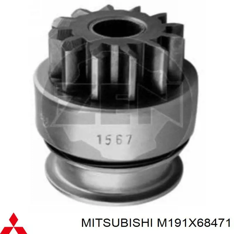 M191X68471 Mitsubishi bendix, motor de arranque