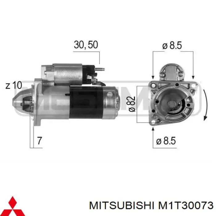 M1T30073 Mitsubishi motor de arranque