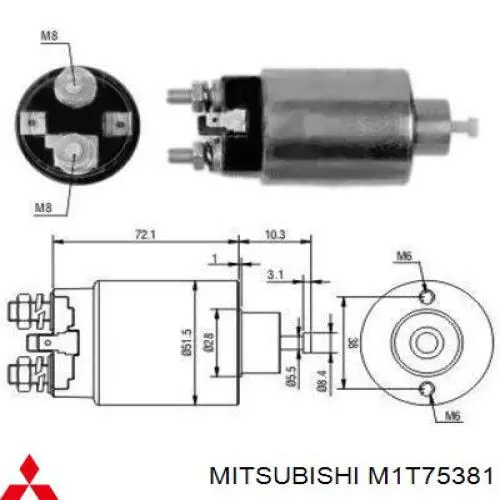 M1T75381 Mitsubishi motor de arranque