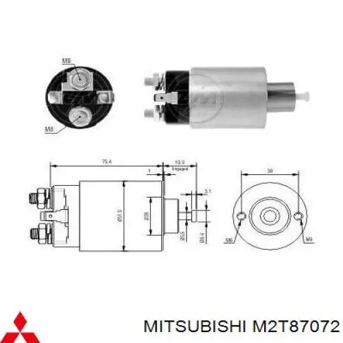 M2T87072 Mitsubishi motor de arranque