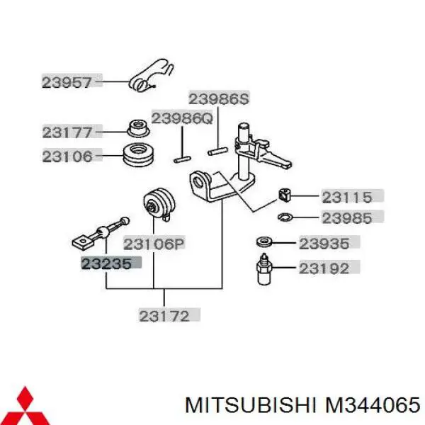 M851336 Mitsubishi varilla de cambio de marcha