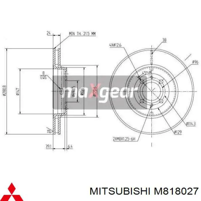 Frenos delanteros Mitsubishi M818027 precio, desde 33,29 EUR