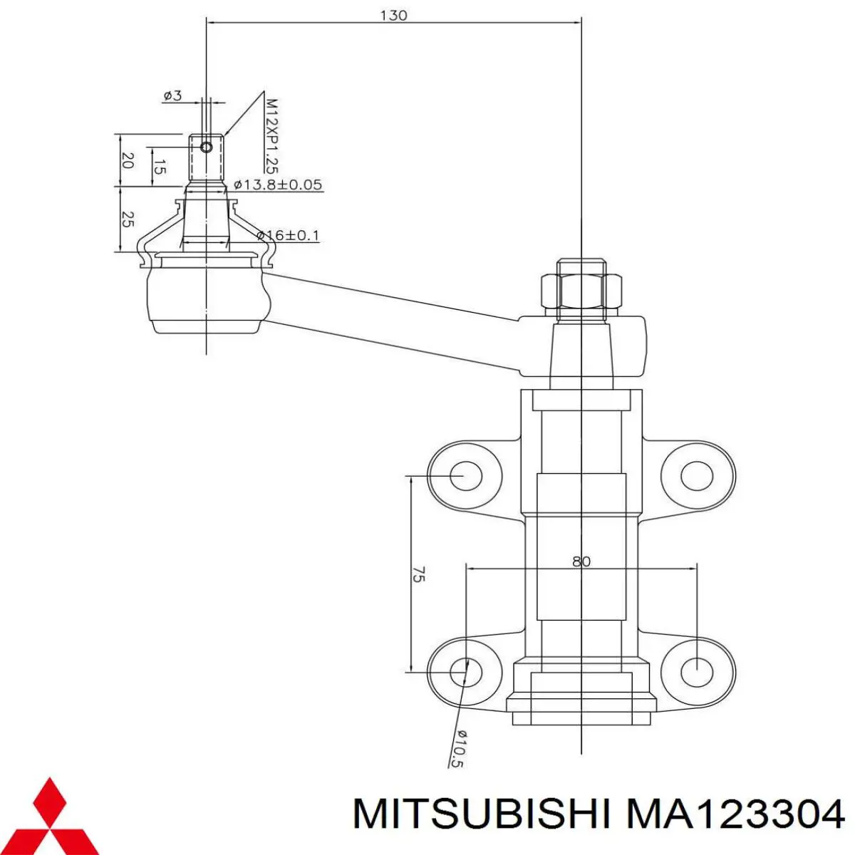 Guardapolvo de rótula de dirección Mitsubishi MA123304 precio, desde 4,30 EUR