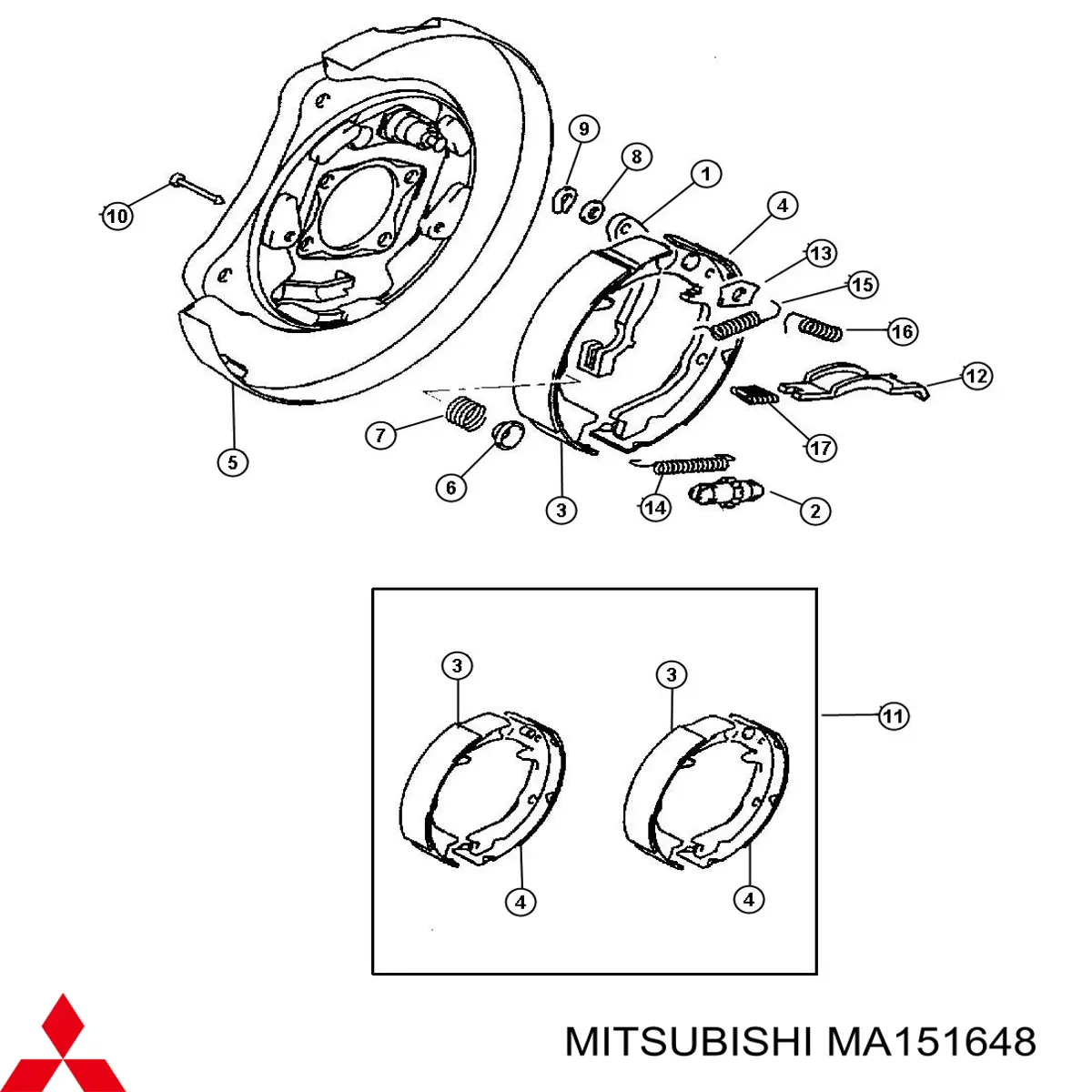  Mitsubishi MA151648 precio, desde 3,34 EUR