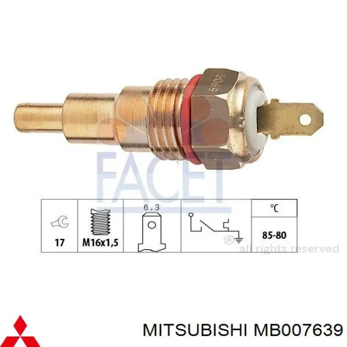 Sensor de temperatura  Mitsubishi MB007639 precio, desde 21,37 EUR