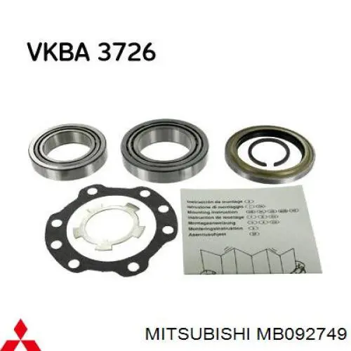 Rodamiento de rueda delantero Mitsubishi MB092749