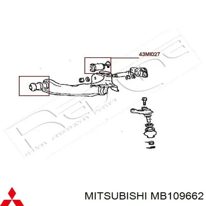 Silentblock de brazo de suspensión Mitsubishi MB109662 precio, desde 12,78 EUR