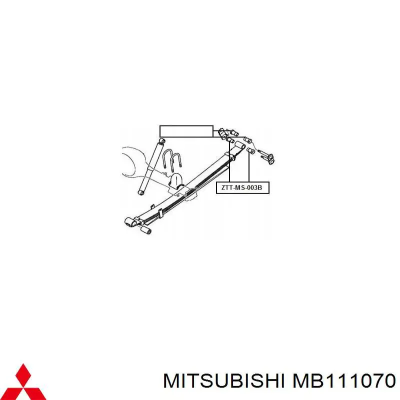 MB111070 Mitsubishi silentblock trasero de ballesta trasera