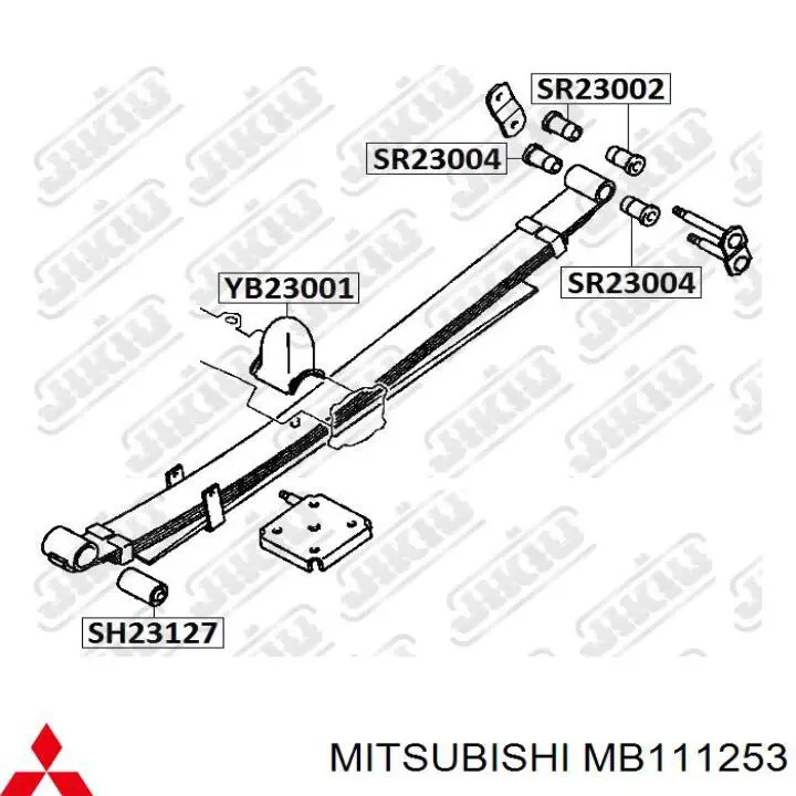 Tope de ballesta trasera Mitsubishi MB111253 precio, desde 19,34 EUR