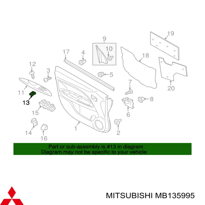  Mitsubishi MB135995 precio, desde 2,92 EUR