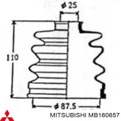 Fuelle, palier delantero exterior Mitsubishi MB160657 precio, desde 9,57 EUR