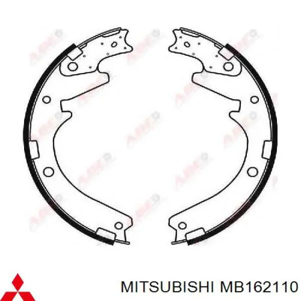 MB162110 Mitsubishi zapatas de frenos de tambor traseras