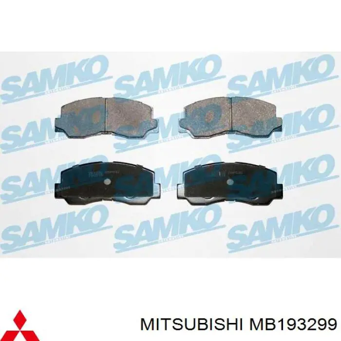 MB193299 Mitsubishi pastillas de freno delanteras