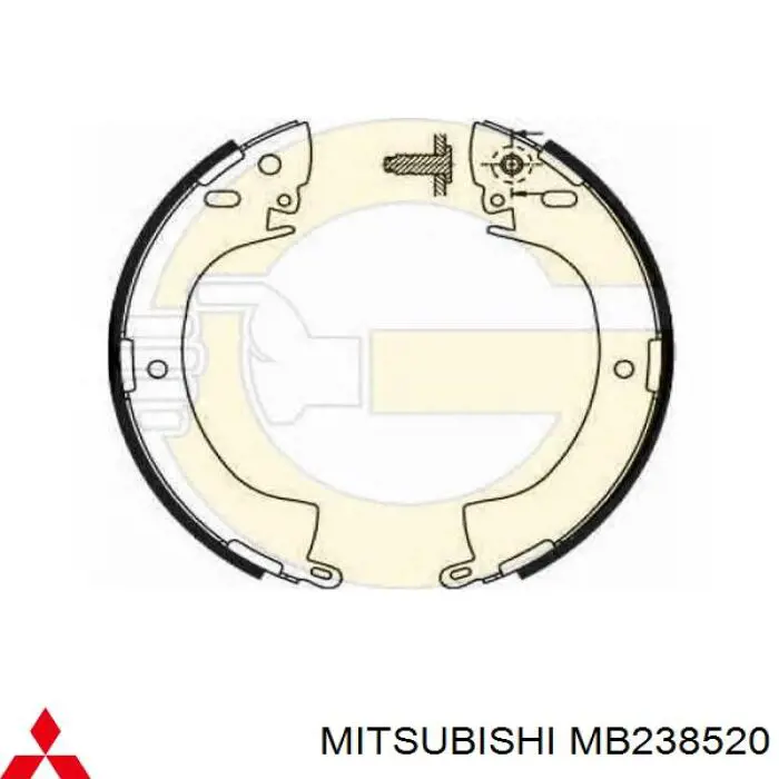 MB238520 Mitsubishi zapatas de frenos de tambor traseras