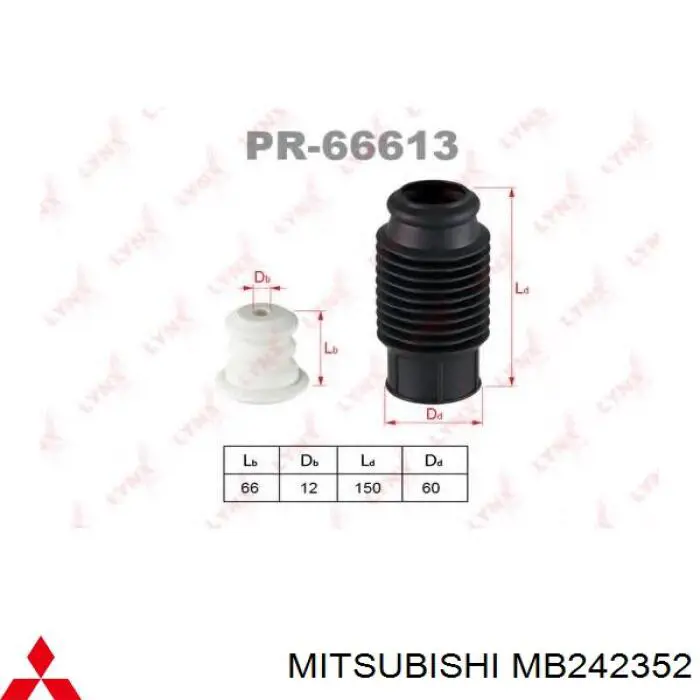 Comprar MB242352 Mitsubishi Tope de amortiguador trasero