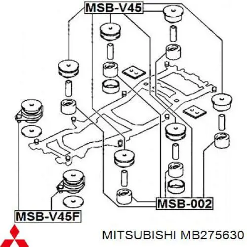 MB275630 Mitsubishi casquillo, suspensión de cabina