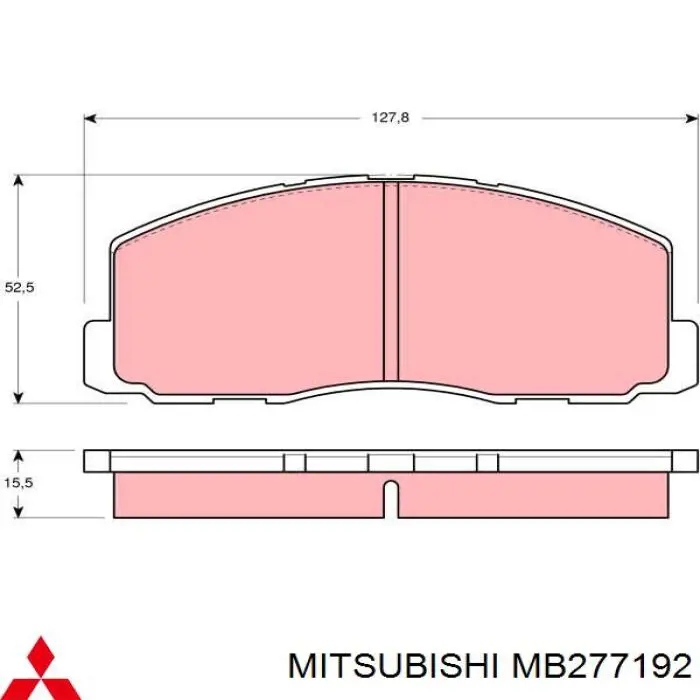 MB277192 Mitsubishi pastillas de freno delanteras