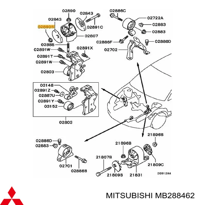  Mitsubishi MB288462 precio, desde  