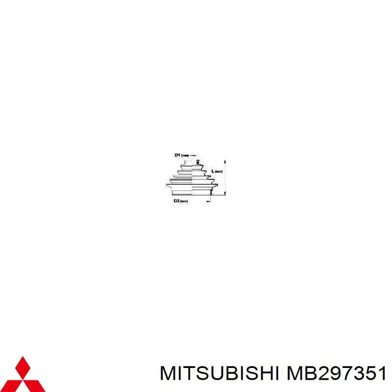 MB297351 Mitsubishi fuelle, árbol de transmisión delantero exterior