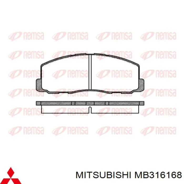 MB316168 Mitsubishi pastillas de freno delanteras