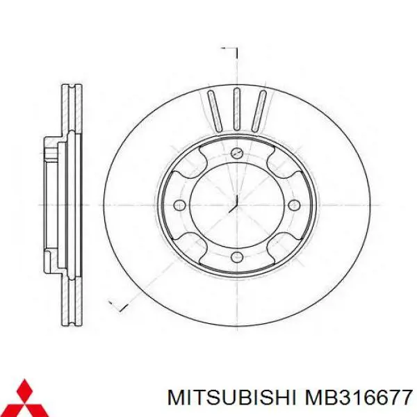 MB316677 Mitsubishi freno de disco delantero