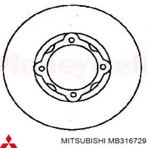 MB316729 Mitsubishi freno de disco delantero