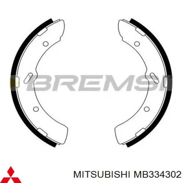 MB334302 Mitsubishi zapatas de frenos de tambor traseras