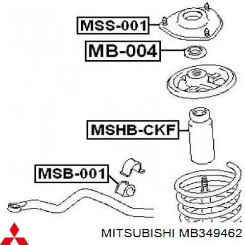 MB349462 Mitsubishi fuelle, amortiguador delantero