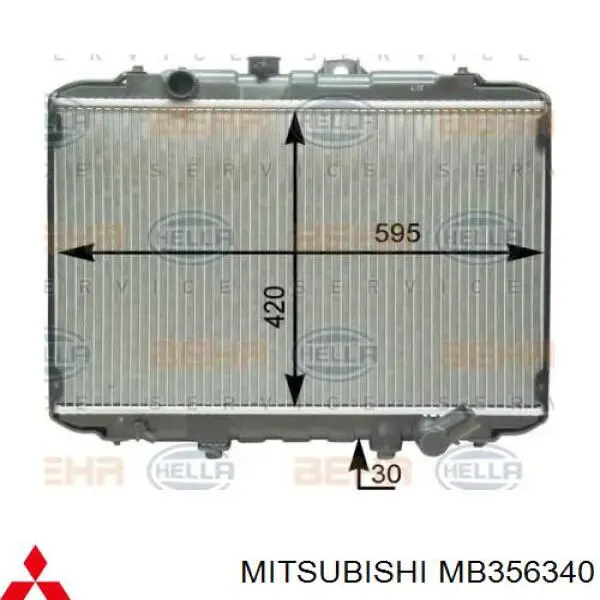 Água radiador Mitsubishi MB356340 precio, desde 111,04 EUR