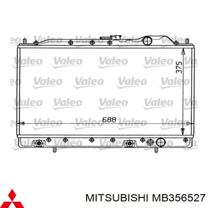 Comprar MB356527 Mitsubishi Radiador de auto
