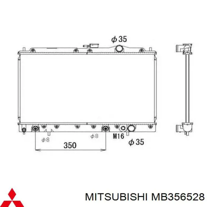 ADC49805 Blue Print radiador refrigeración del motor