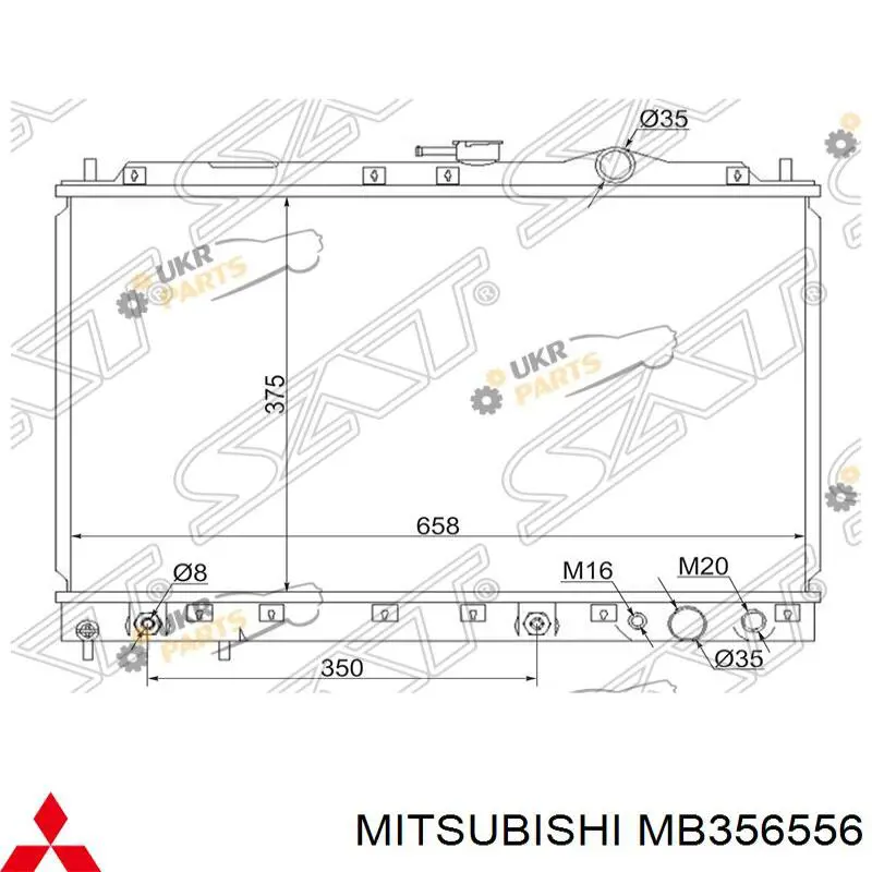 Comprar MB356555 Mitsubishi Radiador de auto
