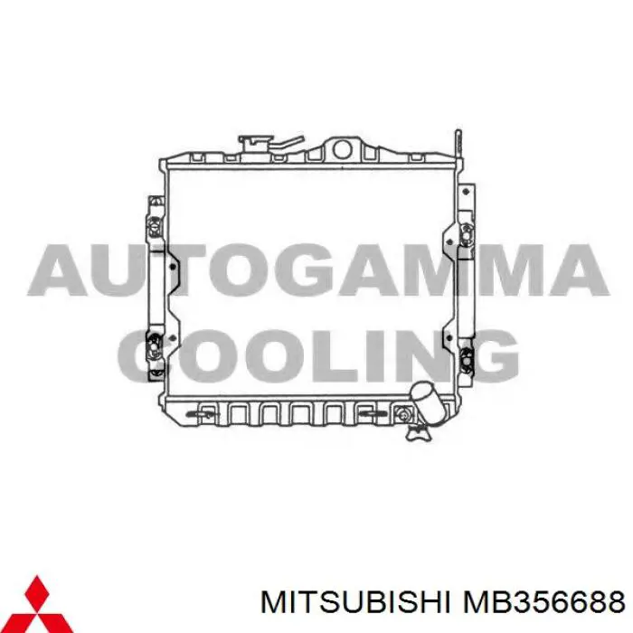 MB356688 Mitsubishi radiador refrigeración del motor