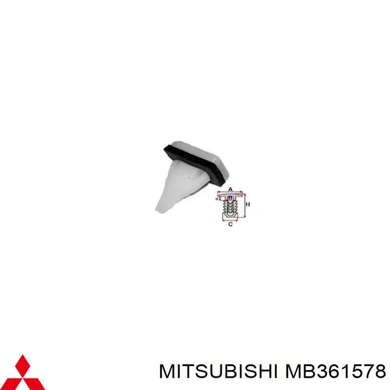 Clip de sujeción de moldura de estribo Mitsubishi MB361578 precio, desde 1,23 EUR