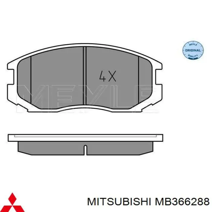 MB366288 Mitsubishi pastillas de freno traseras