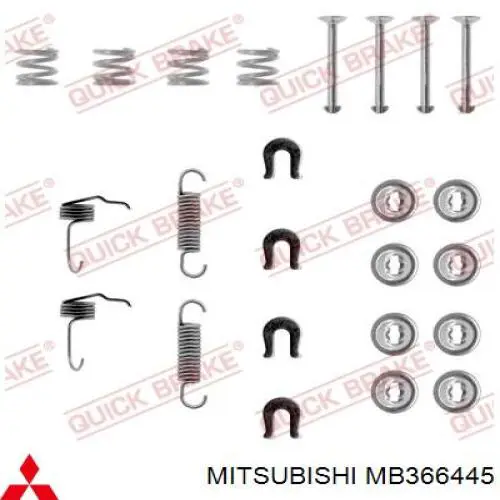 MB366445 Mitsubishi zapatas de frenos de tambor traseras