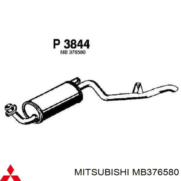 Silencioso trasero para Mitsubishi Pajero (L04G, L14G)