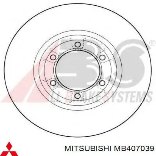 MB407039 Mitsubishi freno de disco delantero