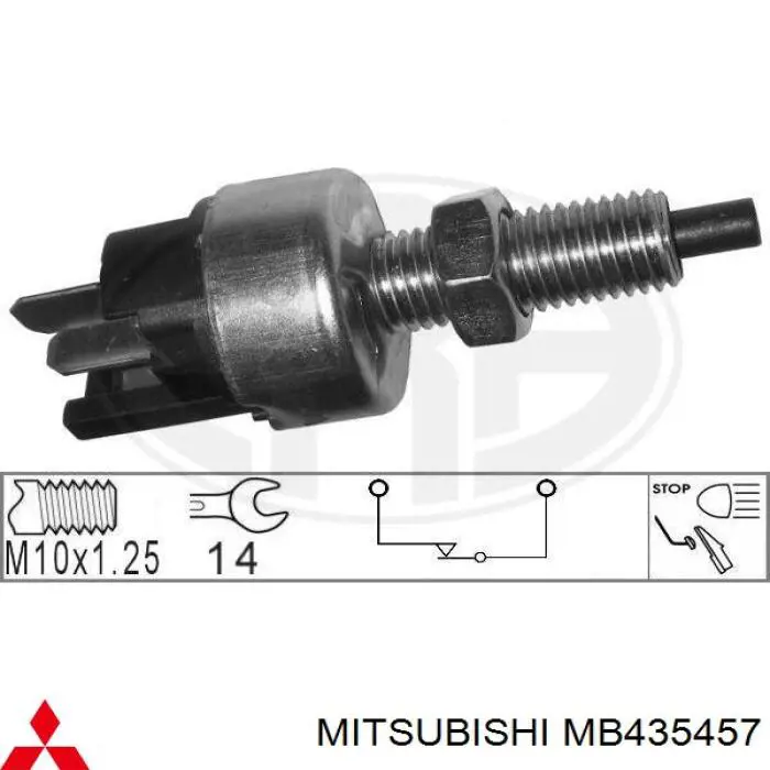 Interruptor de luz de freno Mitsubishi MB435457 precio, desde 7,99 EUR