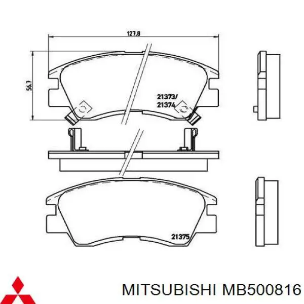 MB500816 Mitsubishi pastillas de freno delanteras