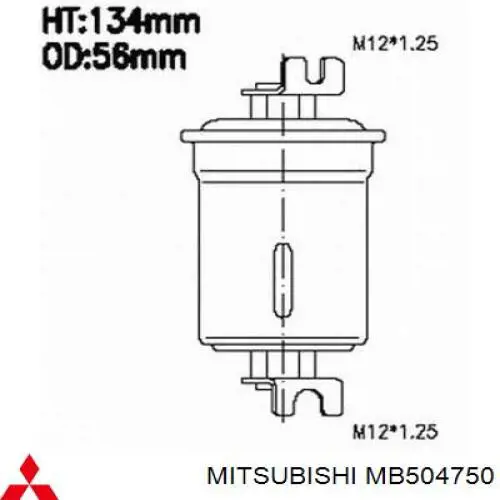 Filtro combustible Mitsubishi MB504750 precio, desde 13,98 EUR