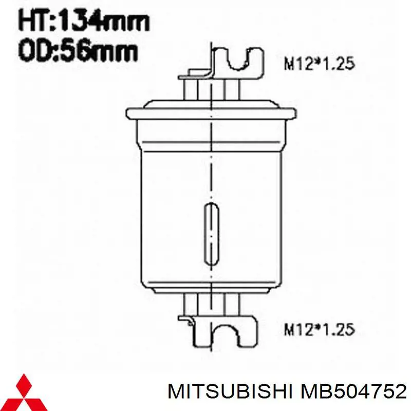 Filtro combustible Mitsubishi MB504752 precio, desde 6,43 EUR