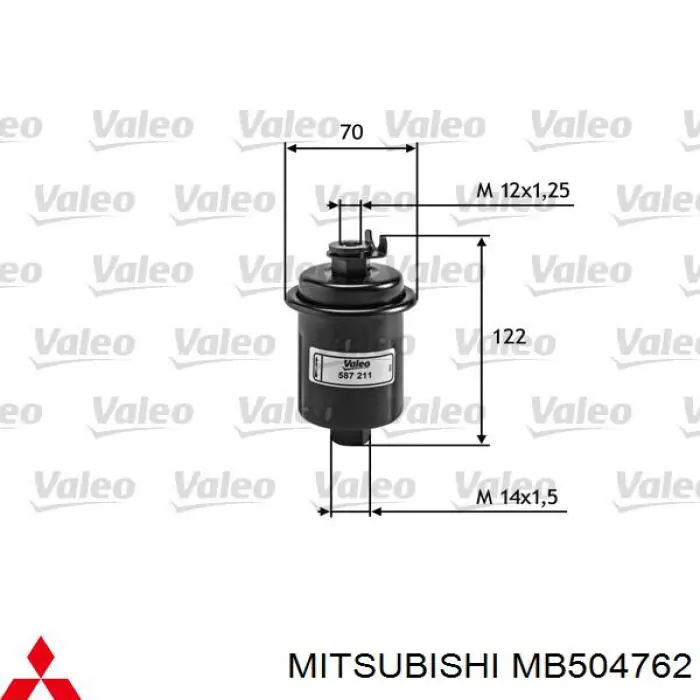 MB504762 Mitsubishi filtro combustible