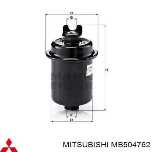 MB504762 Mitsubishi Filtro de gasolina