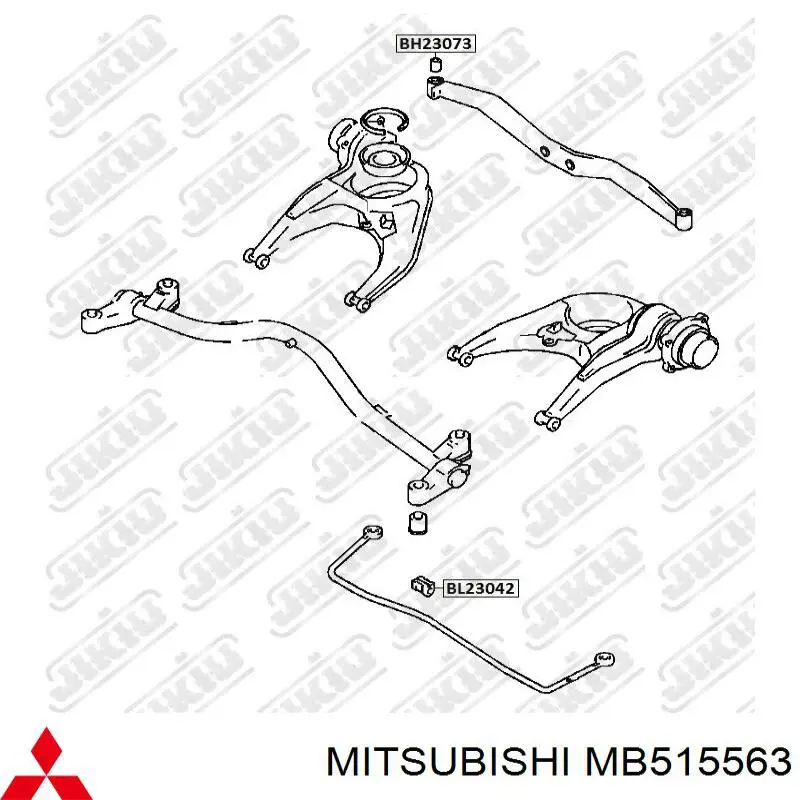 Comprar MB515563 Mitsubishi Silentblock de la traviesa de montaje del diferencial trasero trasero