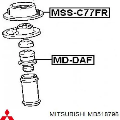Soporte del amortiguador delantero Hyundai/Kia MB518798 precio, desde 35,59 EUR