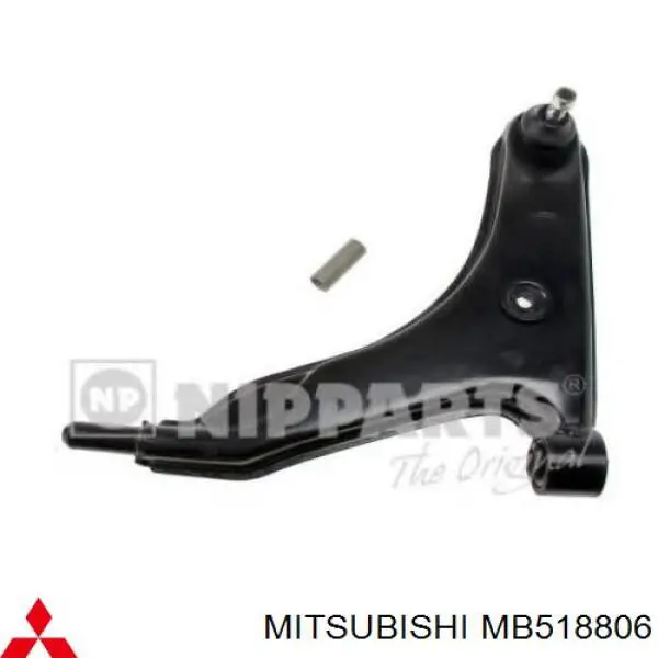 MB518806 Mitsubishi barra oscilante, suspensión de ruedas delantera, inferior izquierda
