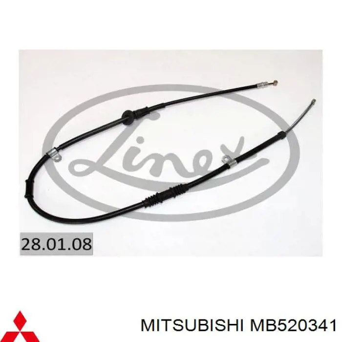 Cable de freno de mano trasero izquierdo para Mitsubishi Colt (C5A)
