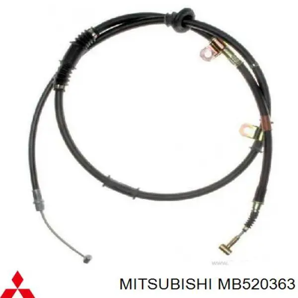 MB520363 Mitsubishi cable de freno de mano trasero derecho