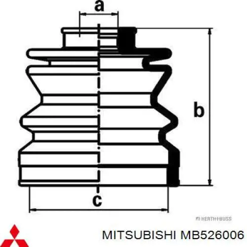 MB526006 Mitsubishi fuelle, árbol de transmisión delantero interior